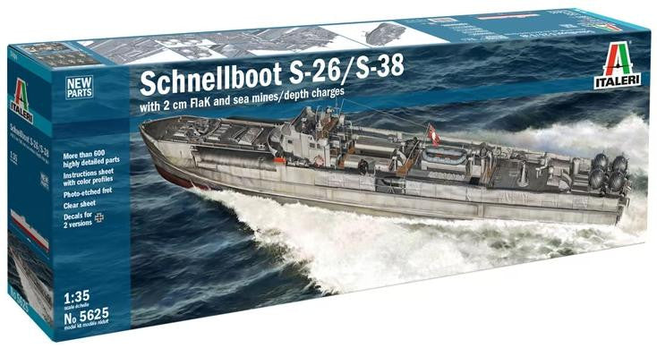 Italeri 1/35 Schnellboot S-28/S-38 w/2cm Flak 5625